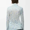 Camisa de viscosa Blanca/Azul Camisa de viscosa Blanca/Azul