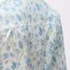 Camisa de viscosa Blanca/Azul Camisa de viscosa Blanca/Azul