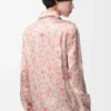 Camisa de viscosa en blanco/rosa Camisa de viscosa en blanco/rosa