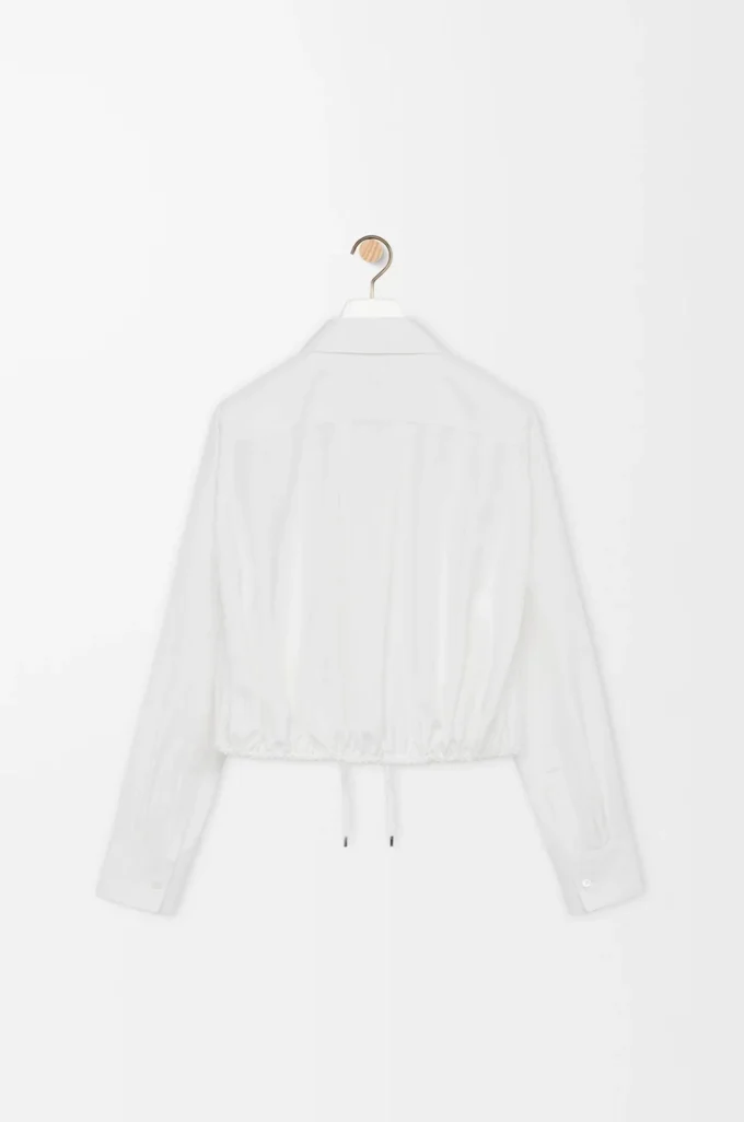 Camisa globo de seda blanca Camisa globo de seda blanca
