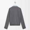 Camisa híbrida de algodón y lana Azul claro/Gris