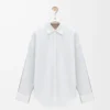 Camisa híbrida de algodón y lana Blanco/Beige Camisa híbrida de algodón y lana Blanco/Beige