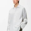 Camisa híbrida de algodón y lana Blanco/Beige Camisa híbrida de algodón y lana Blanco/Beige