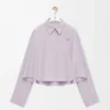 Camisa trapecio de algodón lila Camisa trapecio de algodón lila