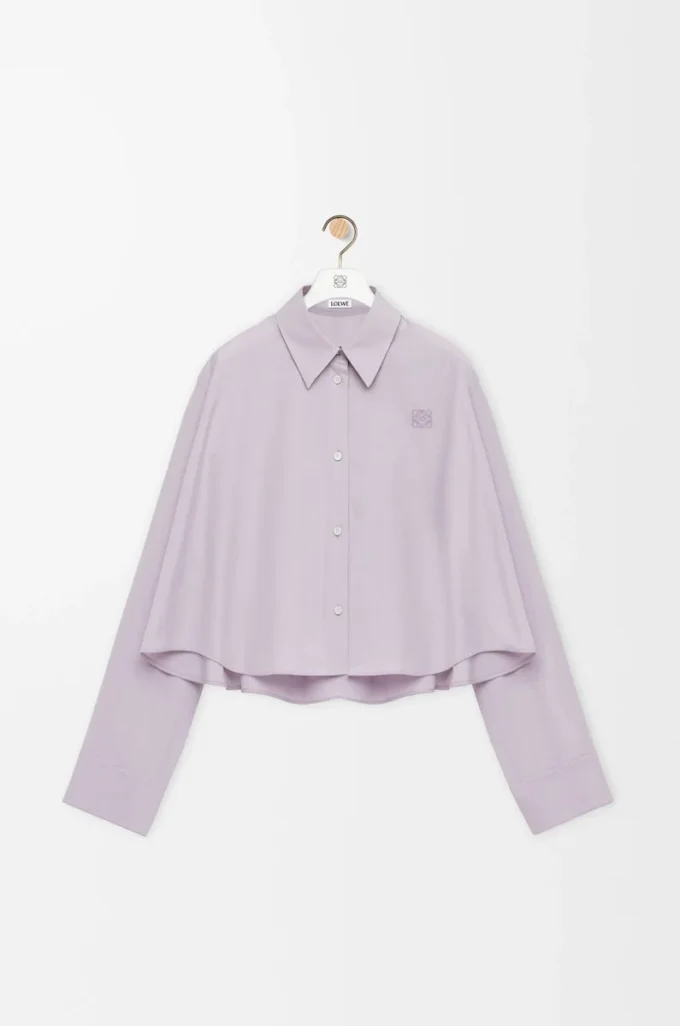 Camisa trapecio de algodón lila Camisa trapecio de algodón lila