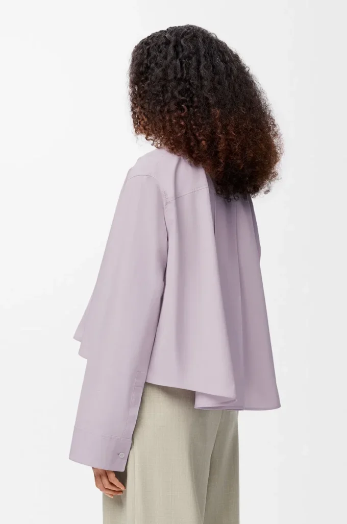 Camisa trapecio de algodón lila Camisa trapecio de algodón lila