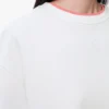 Camiseta asimétrica de mezcla de algodón, color blanco Camiseta asimétrica de mezcla de algodón, color blanco