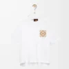 Camiseta de corte cuadrado en algodón blanco Camiseta de corte cuadrado en algodón blanco