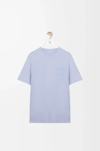Camiseta de corte holgado en algodón azul claro