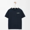 Camiseta de corte holgado en algodón azul marino oscuro Camiseta de corte holgado en algodón azul marino oscuro