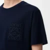 Camiseta de corte holgado en algodón azul marino oscuro Camiseta de corte holgado en algodón azul marino oscuro