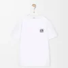 Camiseta de corte holgado en algodón blanco Camiseta de corte holgado en algodón blanco