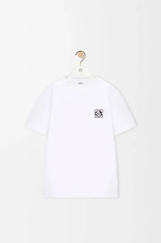 Camiseta de corte holgado en algodón blanco Camiseta de corte holgado en algodón blanco