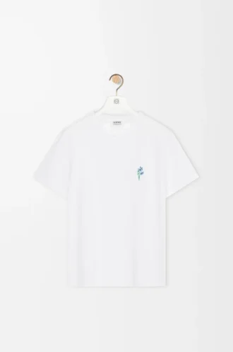 Camiseta de corte holgado en algodón blanco