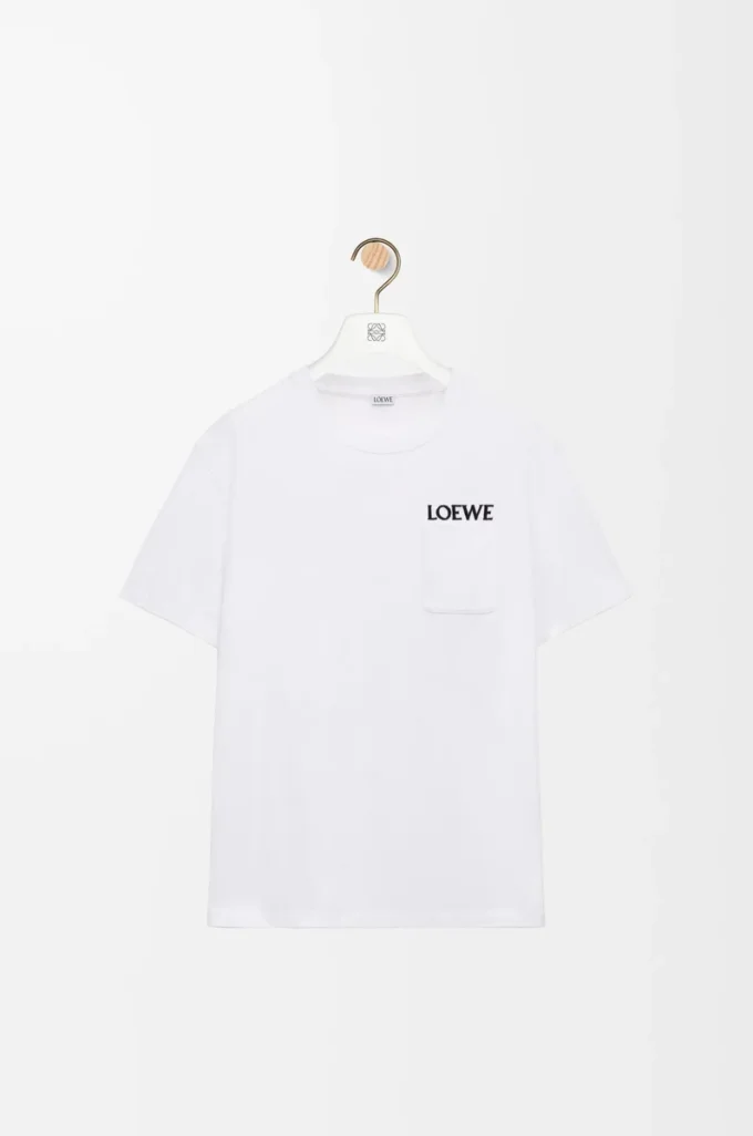 Camiseta de corte holgado en algodón blanco Camiseta de corte holgado en algodón blanco