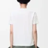 Camiseta de corte holgado en algodón blanco Camiseta de corte holgado en algodón blanco