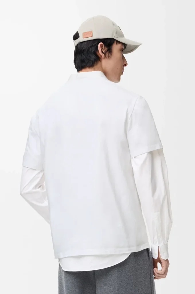 Camiseta de corte holgado en algodón blanco Camiseta de corte holgado en algodón blanco