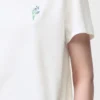 Camiseta de corte holgado en algodón blanco Camiseta de corte holgado en algodón blanco