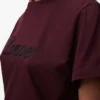 Camiseta de corte holgado en algodón, color burdeos Camiseta de corte holgado en algodón, color burdeos