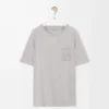 Camiseta de corte holgado en algodón gris medio Camiseta de corte holgado en algodón gris medio