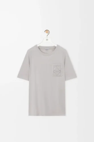 Camiseta de corte holgado en algodón gris medio