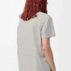 Camiseta de corte holgado en algodón gris medio Camiseta de corte holgado en algodón gris medio