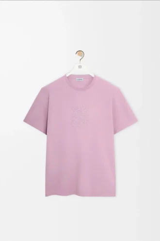 Camiseta de corte holgado en algodón lila.