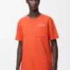 Camiseta de corte holgado en algodón Naranja Camiseta de corte holgado en algodón Naranja