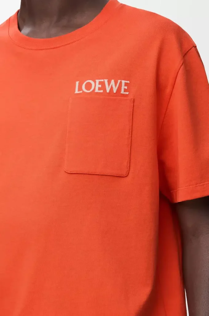 Camiseta de corte holgado en algodón Naranja Camiseta de corte holgado en algodón Naranja