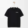 Camiseta de corte holgado en algodón Negro Camiseta de corte holgado en algodón Negro
