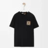 Camiseta de corte holgado en algodón Negro Camiseta de corte holgado en algodón Negro