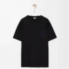 Camiseta de corte holgado en algodón Negro Camiseta de corte holgado en algodón Negro