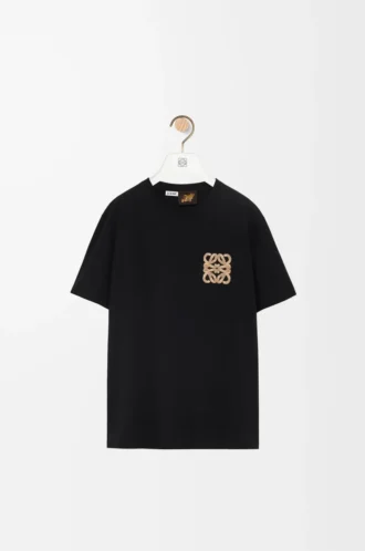 Camiseta de corte holgado en algodón Negro