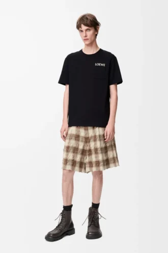 Camiseta de corte holgado en algodón Negro