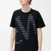 Camiseta de corte holgado en algodón Negro Camiseta de corte holgado en algodón Negro