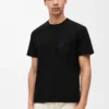 Camiseta de corte holgado en algodón Negro Camiseta de corte holgado en algodón Negro