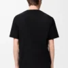 Camiseta de corte holgado en algodón Negro Camiseta de corte holgado en algodón Negro