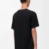 Camiseta de corte holgado en algodón Negro Camiseta de corte holgado en algodón Negro