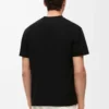 Camiseta de corte holgado en algodón Negro Camiseta de corte holgado en algodón Negro