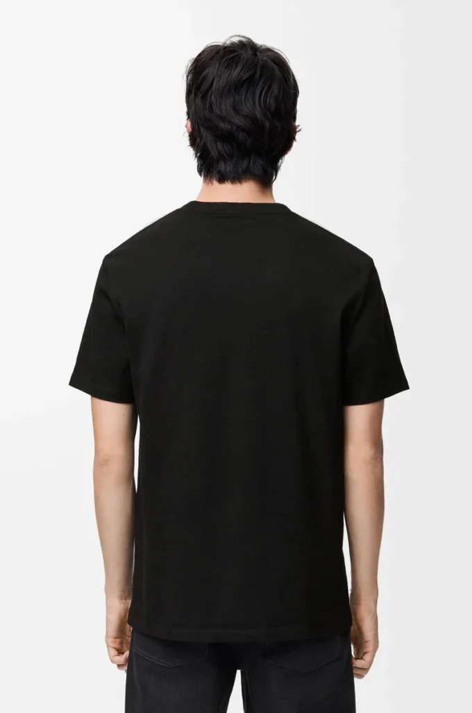 Camiseta de corte holgado en algodón negro/multicolor Camiseta de corte holgado en algodón negro/multicolor