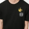 Camiseta de corte holgado en algodón negro/multicolor Camiseta de corte holgado en algodón negro/multicolor