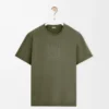 Camiseta de corte holgado en algodón verde caqui Camiseta de corte holgado en algodón verde caqui