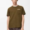 Camiseta de corte holgado en algodón verde caqui Camiseta de corte holgado en algodón verde caqui