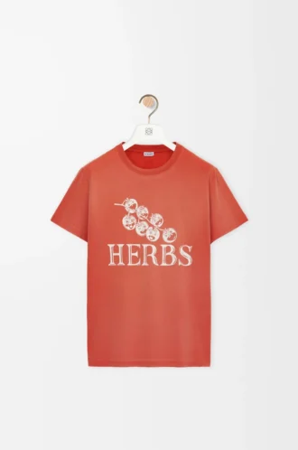 Camiseta de corte recto de algodón Naranja