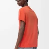 Camiseta de corte recto de algodón Naranja Camiseta de corte recto de algodón Naranja