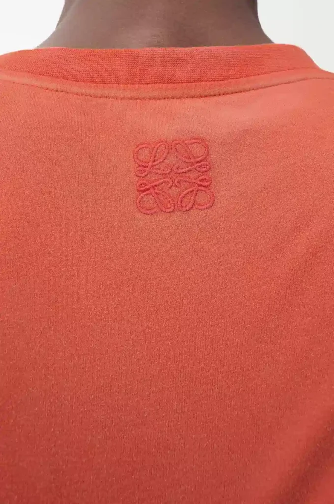 Camiseta de corte recto de algodón Naranja Camiseta de corte recto de algodón Naranja