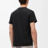 Camiseta de corte recto en algodón antracita