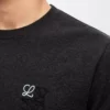Camiseta de corte recto en algodón antracita