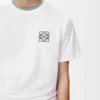 Camiseta de corte recto en algodón blanco Camiseta de corte recto en algodón blanco