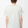 Camiseta de corte recto en algodón blanco Camiseta de corte recto en algodón blanco